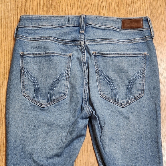 Hollister Light Wash High-rise Super Skinny Women's Blue Jeans Size 9L W29 L30 - Picture 9 of 14
